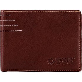 Ví Nam Viền Chỉ Huy Hoàng HT2128 (12.5 x 10 cm) - Da Bò