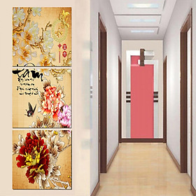 Tranh Canvas treo tường nghệ thuật | Tranh bộ nghệ thuật 3 bức | HLB_169