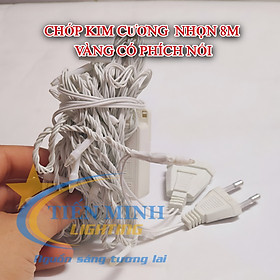 Chớp Kim Cương Nhọn 8m Có Phích Nối Đủ Màu/Vàng, chế độ nháy chuyển màu, tự chuyển chế độ, tạo hiệu ứng bắt mắt