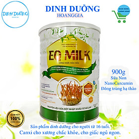 Sữa bột EQ Milk - VietNam24h - Đông Trùng Hạ Thảo - Nano Curcumin - Sữa Non - 900gr