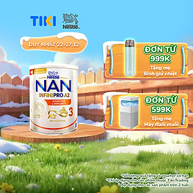 Sữa bột NAN INFINIPRO A2 3 với công thức đầu tiên chứa đạm A2, 6HMO & Lợi khuẩn kép nhập khẩu Thụy Sĩ - Hộp 800g (2 - 6 tuổi)