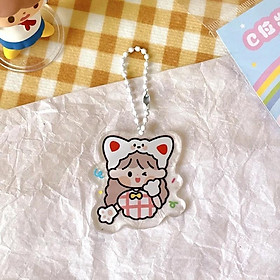 Móc khoá dễ thương đa năng JIYU - Móc khoá phụ kiện trang trí ví Almost Blue Binder Balo Airpod Planner - Cute Keychain