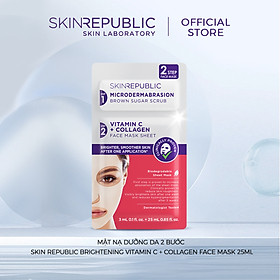 Mặt nạ dưỡng da 2 bước Skin Republic Brightening Vitamin C + Collagen Face Mask 25ml