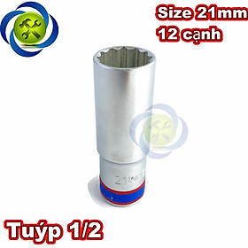 Mua Tuýp 21mm 1/2 Kingtony 423021M loại dài 12 cạnh màu trắng