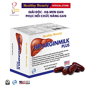 Viên Uống HB Arginmilk Plus Healthy Beauty -  giúp Hạ Men Gan Và Tăng Cường Chức Năng Gan, 60 viên/ hộp.