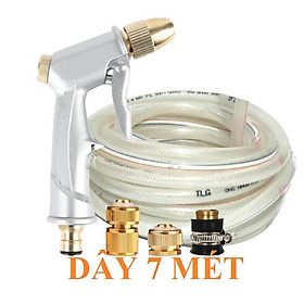 Mua Vòi Xịt Rửa Xe Bộ dây vòi xịt nước rửa xe  tưới cây   tăng áp 3 lần  loại 7m  10m 206701 đầu đồng  cút đồng