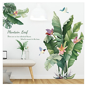 Mua Sticker Giấy Dán Tường Decal Dán tường Mẫu Hoa Lá Cực Xinh ZH019