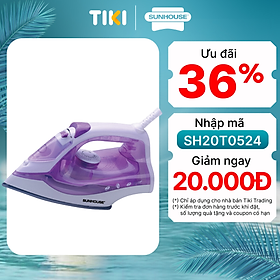 Bàn Ủi Hơi Nước Sunhouse SHD2063P 1600W  Hàng Chính Hãng