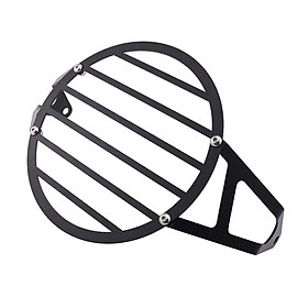 7 in Motorcycle Headlight Grille Cover Mesh Retro Strips Side Mount Clip Iron Universal Lamp Mask for Cafe Racer Motorbike Motor Parts