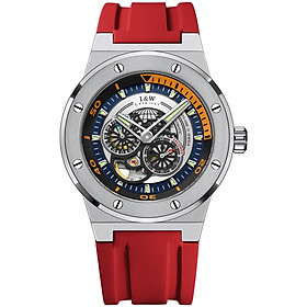 Đồng hồ nam chính hãng I&W CARNIVAL 619G-S4 Kính sapphire ,chống xước,Chống nước 50m ,Bảo hành chính hãng,Máy cơ (Automatic),Dây cao su cao cấp,thiết kế lộ cơ thể thao