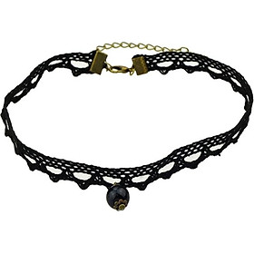 Vòng cổ choker tattoo V69 ren đen đính hạt