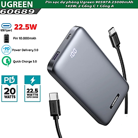 Sạc dự phòng 10000mAh Ugreen 60689 - Hàng chính hãng