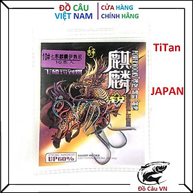 Lưỡi câu vảy rồng titan 7 màu có ngạnh - JAPAN