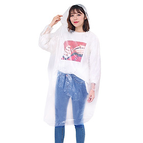 Thickened adult disposable raincoat portable pe children's poncho amusement park outdoor transparent raincoat