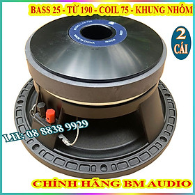 2 CỦ LOA BASS 25 BM AUDIO TỪ 190 CÔN 75MM - HÀNG NHẬP KHẨU CHẤT LƯỢNG CAO - GIÁ 1 CẶP