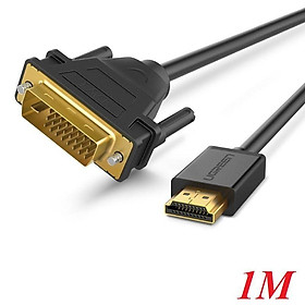 Mua Ugreen UG30116HD106TK 1M màu Đen Cáp chuyển đổi HDMI sang DVI 24 + 1 thuần đồng - HÀNG CHÍNH HÃNG