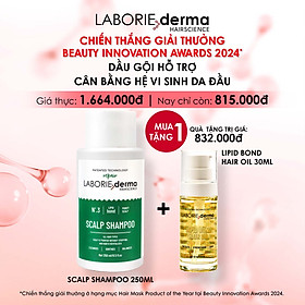 Dầu gội hỗ trợ cân bằng hệ vi sinh da đầu LABORIE derma Scalp Shampoo 250ml