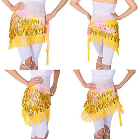 Belly Dance Tua Triangle Shawl Belt Chain Trang Phục Hip Khăn Sequin