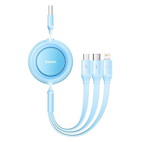 BaseusMall _ Cáp Sạc Baseus Bright Mirror 2 Series Retractable 3-in-1 Fast Charging Data Cable USB to M+L+C 3.5A (Hàng chính hãng)