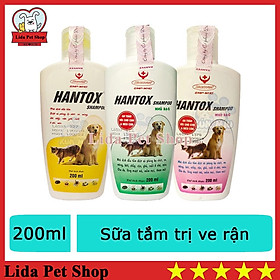 Sữa Tắm Trị Ve Rận Bọ Chét Chó Mèo Hantox Shampoo 200ml