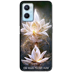 Ốp lưng cho Oppo A17 - A57 - A38 - A58 - A96 - A96 5G - Om Mani Sen Trắng - Hàng Chính Hãng