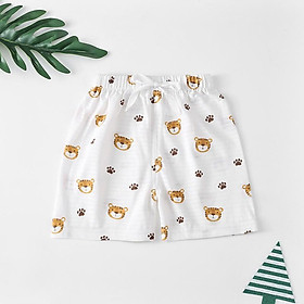 Quần đùi bé trai, quần đùi bé gái hàng cotton QuangChau có túi zip QATE30