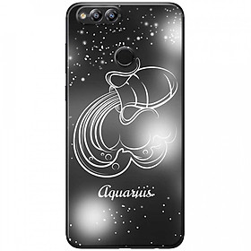 Ốp lưng dành cho Honor 7X mẫu Cung hoàng đạo Aquarius (đen)