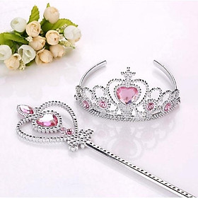Phụ kiện vương miện + gậy - phụ kiện công chúa