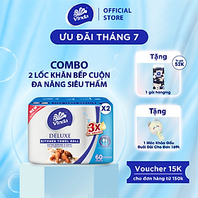 Khăn giấy bếp đa năng siêu thấm Vinda Deluxe (6 Cuộn)
