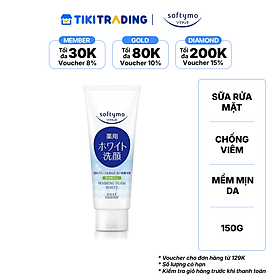 Sữa rửa mặt SOFTYMO WASHING FOAM WHITE SCRUB IN (150 g/tuýp)