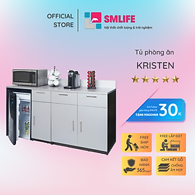 Mua Tủ nhà bếp gia đình bằng gỗ MDF kết cấu chắc chắn SMLIFE Kristen