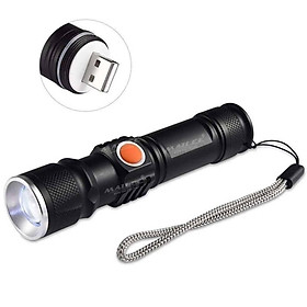 Combo Đèn Pha Xe Đạp LED Q5 Gắn Phía Trước Có Sạc USB Chống Nước Mini Siêu Sáng (Kèm Chân Đế Gắn Đèn Pin) Và Đèn LED Cảnh Báo Sau Xe Đạp 4 chế độ Mai Lee