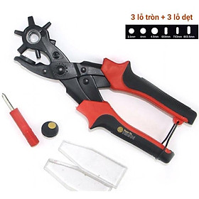 Mua Kìm bấm lỗ đồ da 3 đầu tròn 3 đầu dẹt chất lượng cao