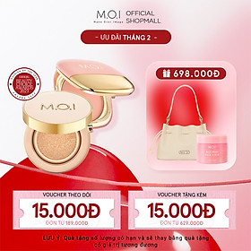 Bộ đôi M.O.I Phấn nước  Premium Baby Cushion và Phấn má hồng M.O.I