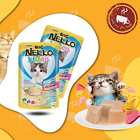 Thức ăn cho mèo / Pate NEKKO Kitten dành cho Mèo con từ 1-12 tháng tuổi - gói 70g