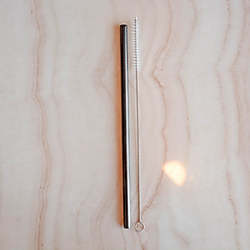 Ống Hút INOX 304 26.5cm Cho Bình Giữ Nhiệt, Ly YETI Kèm Cọ Rửa