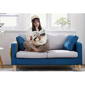 Sofa Juno Contemporary Japanese-Inspired Sofa with Storage - 2-Seater, Removable & Washable Cover, Hardwood Frame for Living Room