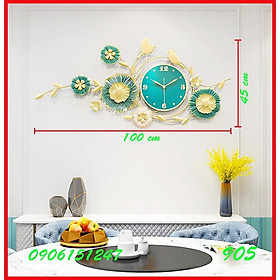 Đồng hồ treo tường trang trí decor 905 kích thước 100 x 45 cm