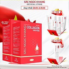 Combo 2 Nước uống Collagen 30 túi hỗ trợ sáng da, tăng đàn hồi da, mịn màng và tươi tắn