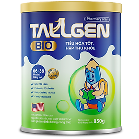 Sữa Non Tallgen Bio 850GR giúp trẻ tiêu hoá tốt và hấp thu khoẻ cho trẻ từ 6 - 36 tháng tuổi