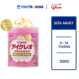 Sữa Bột Glico Icreo Balance Milk 0M 320g/Lon Cho Bé 0-12 tháng