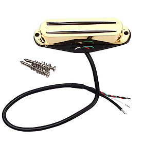 Wired Dual Rail Humbucker Pickup for ST Electric Guitar, Golden