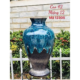 Mua Bình cắm hoa dáng đùi dế  men hỏa biến Bát Tràng.