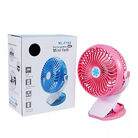 Quạt Mini Sạc Pin Kẹp Bàn Xoay 360 Độ Tiện Dụng ML-F168, Quạt Kẹp Bàn Không Chiếm Không Gian Siêu Mát Mẻ Với 3 Tốc Độ Gió Thông Minh