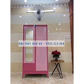 Mua Tủ sắt quần áo cao 1m6 ngang 90cm hồng - TSDT13