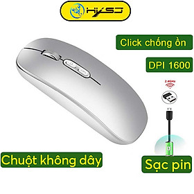 Mua Chuột không dây Bluetooth HXSJ M103 wireless tự sạc pin siêu mỏng không gây tiếng ồn cho laptop MCBook PC Tablet PAD-Hàng Chính Hãng