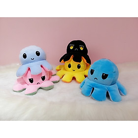 Gấu Bông Bạch Tuộc Cảm Xúc 2 Mặt Nhiều Màu Lông Mịn Cực Đại 45cm - NHÓC Hàng Chính Hãng Cao Cấp