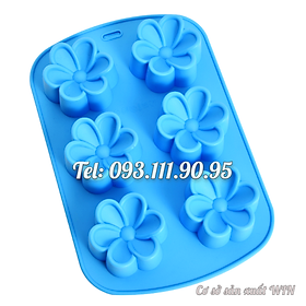 Mua Khuôn silicon làm bánh  rau câu 6 hoa mai – Mã số 1482
