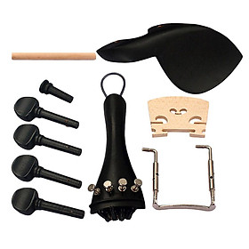 Violin Parts Accessories 4/4 Tuning Pegs&Chinrest& &Tailpiece&Bridge