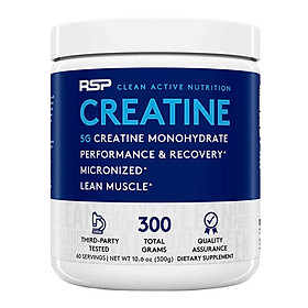 RSP Nutrition Creatine Monohydrate 300grams Hổ Trợ Tăng Sức Mạnh và Phục Hồi Cơ Bắp